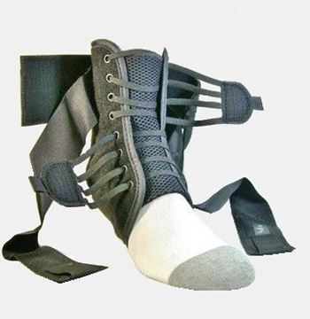 Detail of Black Ankle Brace or Guard